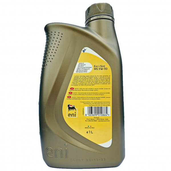 Моторное масло Eni i-Sint MS 5W-30 1л, синтетическое — изображение 3