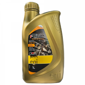Купить моторное масло Eni i-Ride moto 10W-40 полусинтетическое, канистра 1 литр, вид спереди
