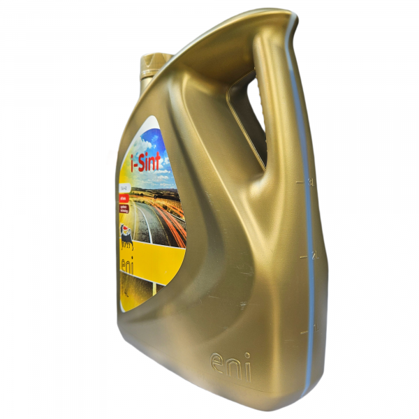 Канистра моторного масла Eni i-Sint 5W-40 4л синтетическое, боковой вид левой части канистры